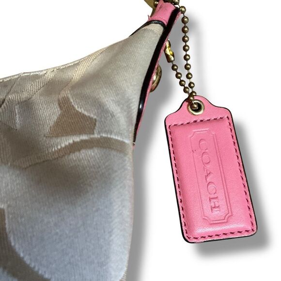 Coach Kristin Tan & Peach Signature Large Hobo Shoulder Bag - Picture 9 of 10